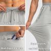 imageG Gradual Mens Sweatpants with Zipper Pockets Tapered Joggers for Men Athletic Pants for Workout Jogging RunningBright Grey