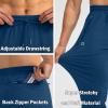 imageG Gradual Mens Sweatpants with Zipper Pockets Tapered Joggers for Men Athletic Pants for Workout Jogging RunningDark Blue