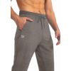 imageG Gradual Mens Sweatpants with Zipper Pockets Tapered Joggers for Men Athletic Pants for Workout Jogging RunningHeathered Brown Light