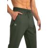 imageG Gradual Mens Sweatpants with Zipper Pockets Tapered Joggers for Men Athletic Pants for Workout Jogging RunningOlive Green