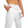 imageG Gradual Mens Sweatpants with Zipper Pockets Tapered Joggers for Men Athletic Pants for Workout Jogging RunningWhite