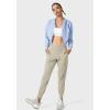 imageG Gradual Womens Joggers High Waisted Yoga Pants with Pockets Loose Leggings for Women Workout Athletic LoungeLight Khaki