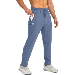 imageG Gradual Mens Sweatpants with Zipper Pockets Tapered Joggers for Men Athletic Pants for Workout Jogging RunningSlate Blue
