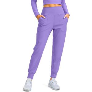 imageG Gradual Womens Joggers High Waisted Yoga Pants with Pockets Loose Leggings for Women Workout Athletic LoungeDeep Lavender