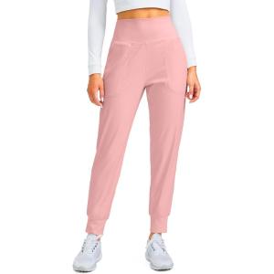 imageG Gradual Womens Joggers High Waisted Yoga Pants with Pockets Loose Leggings for Women Workout Athletic LoungePink