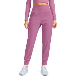 imageG Gradual Womens Joggers High Waisted Yoga Pants with Pockets Loose Leggings for Women Workout Athletic LoungeVelvet Rose