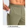 imageG Gradual 30quot32quot34quot Inseam Tall Mens Sweatpants with Zipper Pockets Stretch Golf Workout Pants for Men Casual AthleticBronze Green