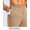 imageG Gradual 30quot32quot34quot Inseam Tall Mens Sweatpants with Zipper Pockets Stretch Golf Workout Pants for Men Casual AthleticLight Khaki