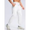 imageG Gradual Mens 30quot32quot34quot36quot Inseam Tall Sweatpants with Zipper Pockets Stretch Long Joggers Athletic Workout Pants MenWhite