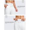 imageG Gradual Mens 30quot32quot34quot36quot Inseam Tall Sweatpants with Zipper Pockets Stretch Long Joggers Athletic Workout Pants MenWhite