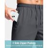 imageG Gradual Mens Athletic Running Shorts with Zipper Pockets Quick Dry 7quot 5quot 9quot Workout Gym Shorts for Basketball HikingDark Grey