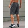 imageG Gradual Mens Athletic Running Shorts with Zipper Pockets Quick Dry 7quot 5quot 9quot Workout Gym Shorts for Basketball HikingDark Grey