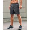 imageG Gradual Mens Athletic Running Shorts with Zipper Pockets Quick Dry 7quot 5quot 9quot Workout Gym Shorts for Basketball HikingDark Grey