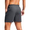 imageG Gradual Mens Athletic Running Shorts with Zipper Pockets Quick Dry 7quot 5quot 9quot Workout Gym Shorts for Basketball HikingDark Grey