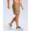 imageG Gradual Mens Athletic Running Shorts with Zipper Pockets Quick Dry 7quot 5quot 9quot Workout Gym Shorts for Basketball HikingDark Khaki