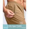imageG Gradual Mens Athletic Running Shorts with Zipper Pockets Quick Dry 7quot 5quot 9quot Workout Gym Shorts for Basketball HikingDark Khaki