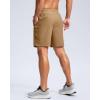 imageG Gradual Mens Athletic Running Shorts with Zipper Pockets Quick Dry 7quot 5quot 9quot Workout Gym Shorts for Basketball HikingDark Khaki