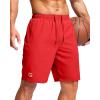 imageG Gradual Mens Athletic Running Shorts with Zipper Pockets Quick Dry 7quot 5quot 9quot Workout Gym Shorts for Basketball HikingDeep Red