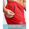 imageG Gradual Mens Athletic Running Shorts with Zipper Pockets Quick Dry 7quot 5quot 9quot Workout Gym Shorts for Basketball HikingDeep Red