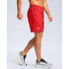 imageG Gradual Mens Athletic Running Shorts with Zipper Pockets Quick Dry 7quot 5quot 9quot Workout Gym Shorts for Basketball HikingDeep Red