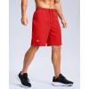 imageG Gradual Mens Athletic Running Shorts with Zipper Pockets Quick Dry 7quot 5quot 9quot Workout Gym Shorts for Basketball HikingDeep Red