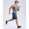 imageG Gradual Mens Athletic Running Shorts with Zipper Pockets Quick Dry 7quot 5quot 9quot Workout Gym Shorts for Basketball HikingDusty Blue
