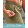 imageG Gradual Mens Athletic Running Shorts with Zipper Pockets Quick Dry 7quot 5quot 9quot Workout Gym Shorts for Basketball HikingDusty Khaki