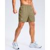 imageG Gradual Mens Athletic Running Shorts with Zipper Pockets Quick Dry 7quot 5quot 9quot Workout Gym Shorts for Basketball HikingDusty Khaki