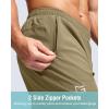 imageG Gradual Mens Athletic Running Shorts with Zipper Pockets Quick Dry 7quot 5quot 9quot Workout Gym Shorts for Basketball HikingDusty Khaki