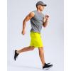 imageG Gradual Mens Athletic Running Shorts with Zipper Pockets Quick Dry 7quot 5quot 9quot Workout Gym Shorts for Basketball HikingFluorescent Yellow