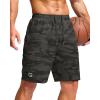 imageG Gradual Mens Athletic Running Shorts with Zipper Pockets Quick Dry 7quot 5quot 9quot Workout Gym Shorts for Basketball HikingGreen Camo