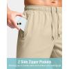imageG Gradual Mens Athletic Running Shorts with Zipper Pockets Quick Dry 7quot 5quot 9quot Workout Gym Shorts for Basketball HikingKhaki