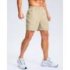 imageG Gradual Mens Athletic Running Shorts with Zipper Pockets Quick Dry 7quot 5quot 9quot Workout Gym Shorts for Basketball HikingKhaki