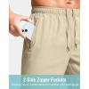 imageG Gradual Mens Athletic Running Shorts with Zipper Pockets Quick Dry 7quot 5quot 9quot Workout Gym Shorts for Basketball HikingKhaki