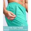 imageG Gradual Mens Athletic Running Shorts with Zipper Pockets Quick Dry 7quot 5quot 9quot Workout Gym Shorts for Basketball HikingLight Green