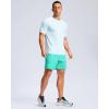 imageG Gradual Mens Athletic Running Shorts with Zipper Pockets Quick Dry 7quot 5quot 9quot Workout Gym Shorts for Basketball HikingLight Green