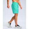 imageG Gradual Mens Athletic Running Shorts with Zipper Pockets Quick Dry 7quot 5quot 9quot Workout Gym Shorts for Basketball HikingLight Green