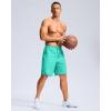 imageG Gradual Mens Athletic Running Shorts with Zipper Pockets Quick Dry 7quot 5quot 9quot Workout Gym Shorts for Basketball HikingLight Green