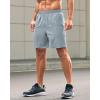imageG Gradual Mens Athletic Running Shorts with Zipper Pockets Quick Dry 7quot 5quot 9quot Workout Gym Shorts for Basketball HikingLight Grey