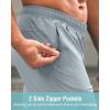 imageG Gradual Mens Athletic Running Shorts with Zipper Pockets Quick Dry 7quot 5quot 9quot Workout Gym Shorts for Basketball HikingLight Grey