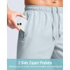 imageG Gradual Mens Athletic Running Shorts with Zipper Pockets Quick Dry 7quot 5quot 9quot Workout Gym Shorts for Basketball HikingLight Grey