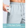 imageG Gradual Mens Athletic Running Shorts with Zipper Pockets Quick Dry 7quot 5quot 9quot Workout Gym Shorts for Basketball HikingLight Grey