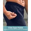 imageG Gradual Mens Athletic Running Shorts with Zipper Pockets Quick Dry 7quot 5quot 9quot Workout Gym Shorts for Basketball HikingNavy