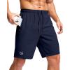 imageG Gradual Mens Athletic Running Shorts with Zipper Pockets Quick Dry 7quot 5quot 9quot Workout Gym Shorts for Basketball HikingNavy