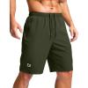 imageG Gradual Mens Athletic Running Shorts with Zipper Pockets Quick Dry 7quot 5quot 9quot Workout Gym Shorts for Basketball HikingOlive
