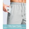 imageG Gradual Mens Athletic Running Shorts with Zipper Pockets Quick Dry 7quot 5quot 9quot Workout Gym Shorts for Basketball HikingPlatinum Grey