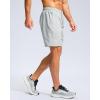 imageG Gradual Mens Athletic Running Shorts with Zipper Pockets Quick Dry 7quot 5quot 9quot Workout Gym Shorts for Basketball HikingPlatinum Grey