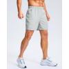imageG Gradual Mens Athletic Running Shorts with Zipper Pockets Quick Dry 7quot 5quot 9quot Workout Gym Shorts for Basketball HikingPlatinum Grey