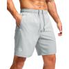 imageG Gradual Mens Athletic Running Shorts with Zipper Pockets Quick Dry 7quot 5quot 9quot Workout Gym Shorts for Basketball HikingPlatinum Grey