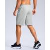 imageG Gradual Mens Athletic Running Shorts with Zipper Pockets Quick Dry 7quot 5quot 9quot Workout Gym Shorts for Basketball HikingPlatinum Grey